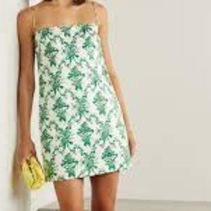 Miu floral-print faille mini dress